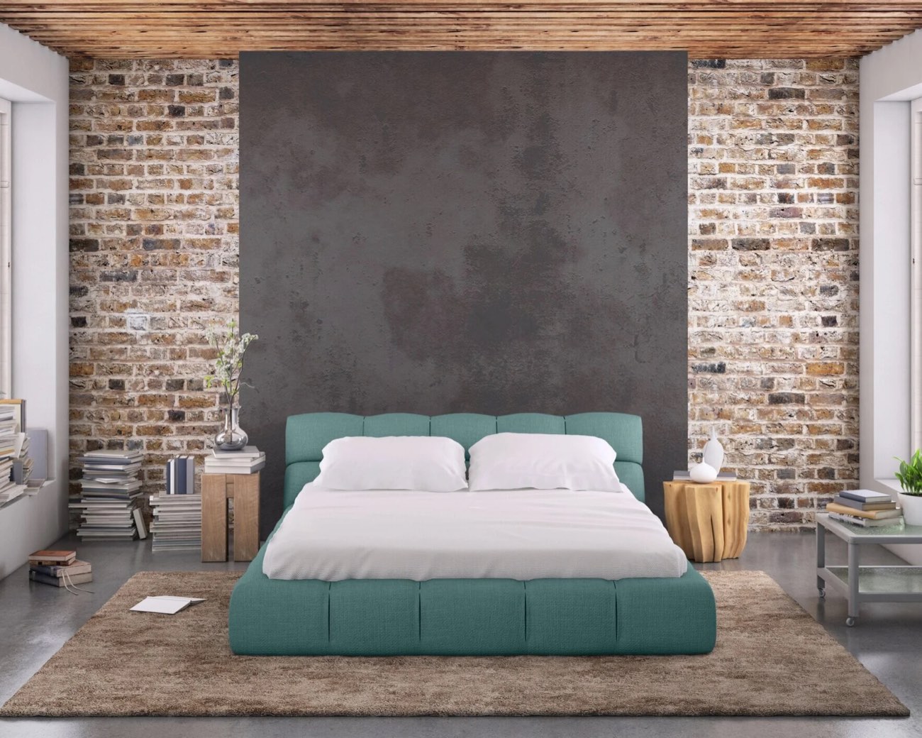 Neatly arranged bedroom after residential cleaning service