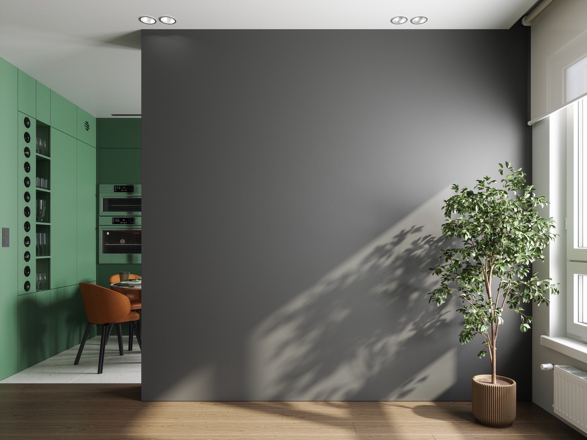 Modern clean kitchen interior in a Dallas home