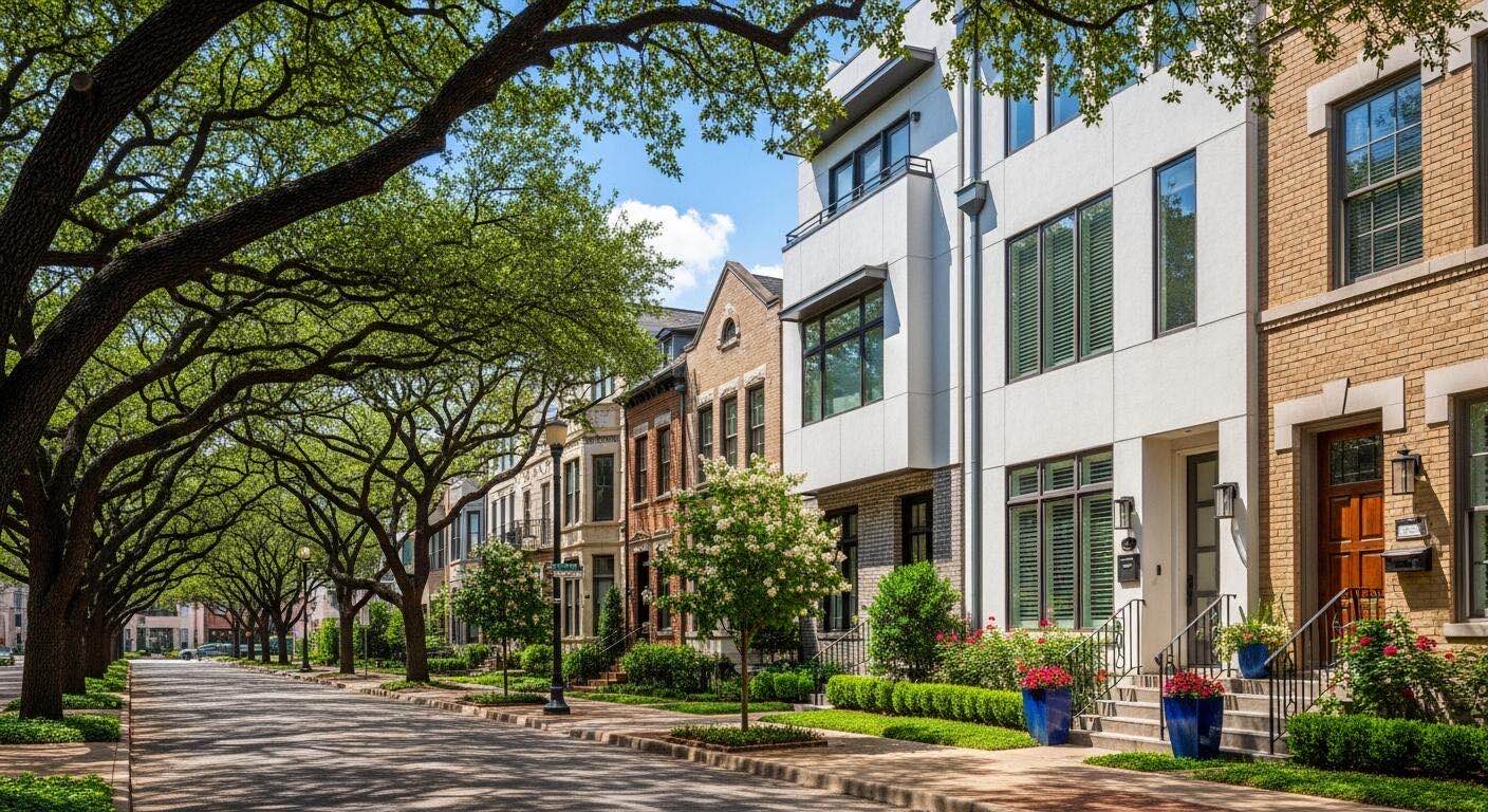 Oak Lawn neighborhood homes and streets