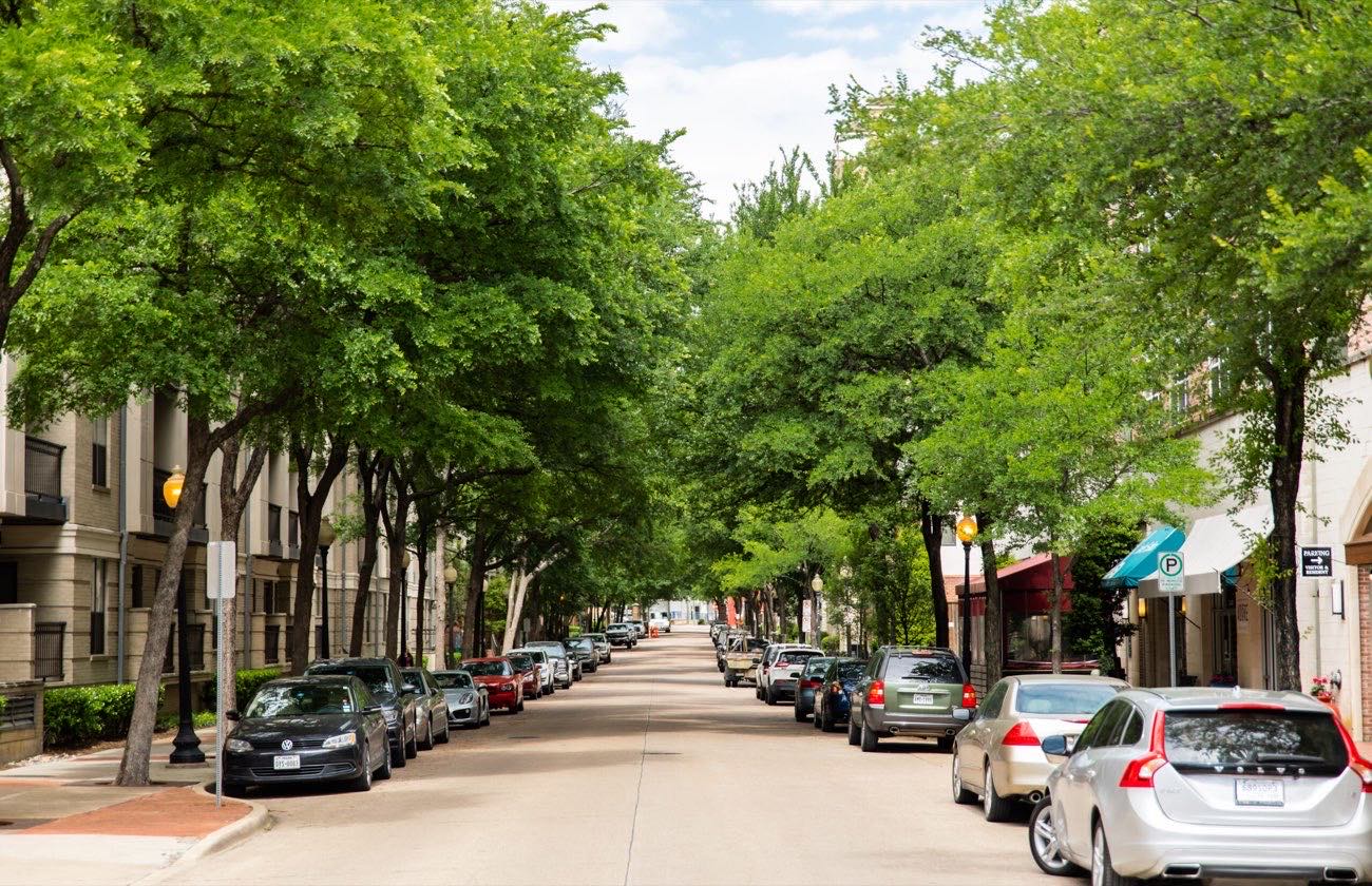 Uptown Dallas neighborhood homes and towers